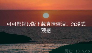 可可影视tv版下载真情催泪：沉浸式观感