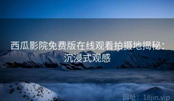 西瓜影院免费版在线观看拍摄地揭秘：沉浸式观感